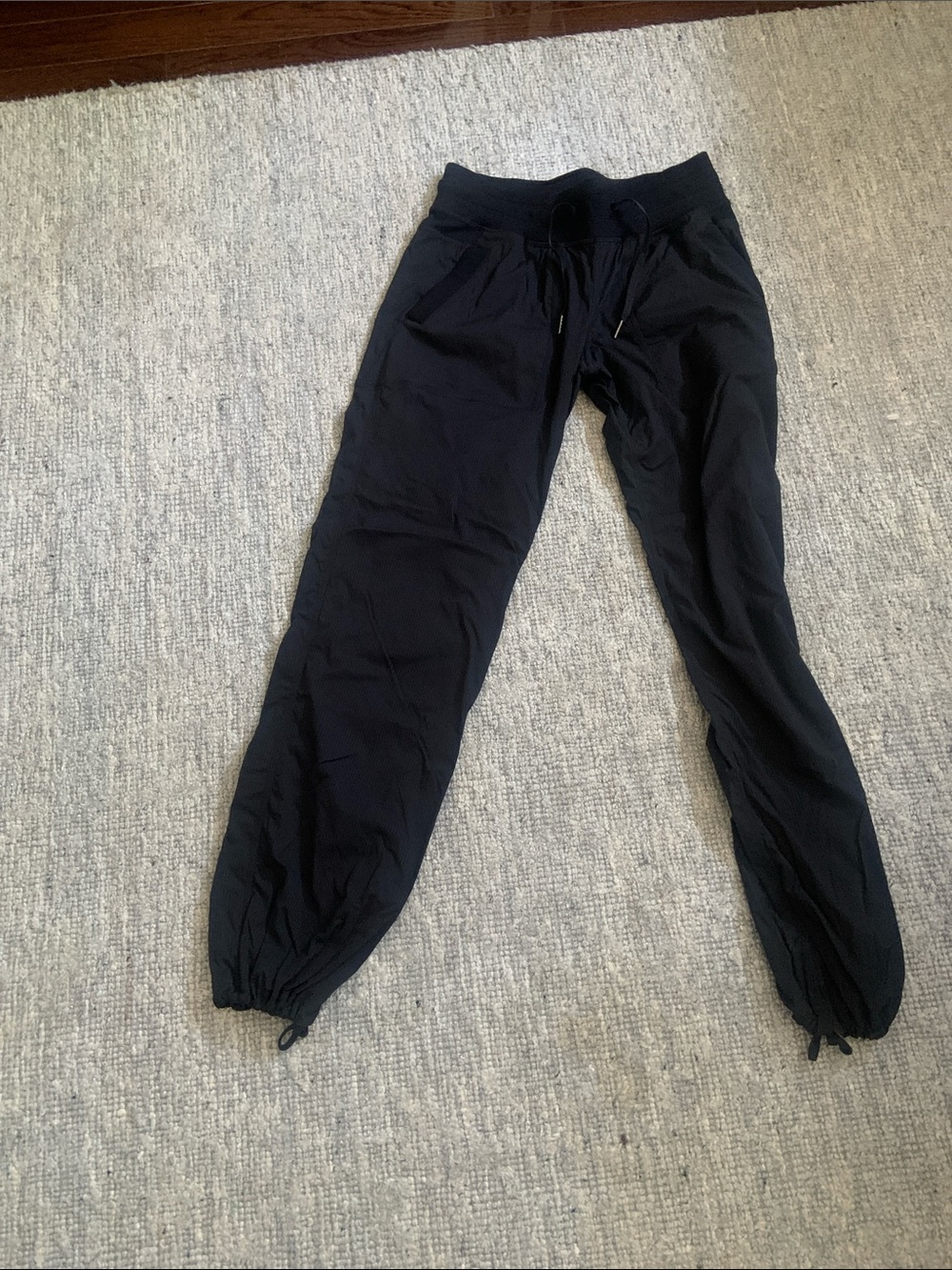 lululemon athletica Black Ribbed Waist Jogger Pants